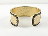 Unique Antique Design Yellow Gold Brass Cuff Bangle