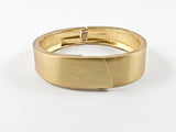 Modern Brushed Yellow Gold Brass Bangle Bracelet
