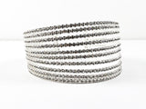 Fancy Stylish Large Multi Level Thick Fashion Cuff Bangle
