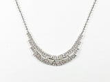 Stylish Layered Crystal Statement Earring Necklace Fashion Set