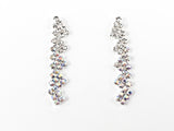 Classic Dainty Chandelier Dangling AB Color CZ Fashion Earring Necklace Set