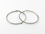 Large Hoop Steel Earrings