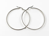 Large Hoop Steel Earrings