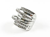 Modern Multi Layer Swirl Design Steel Ring