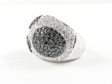 Beautiful Bold Polka Dot Pattern Steel Ring