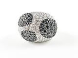 Beautiful Bold Polka Dot Pattern Steel Ring