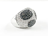 Beautiful Bold Polka Dot Pattern Steel Ring