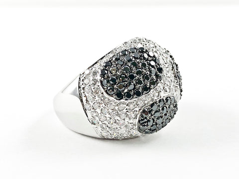 Beautiful Bold Polka Dot Pattern Steel Ring
