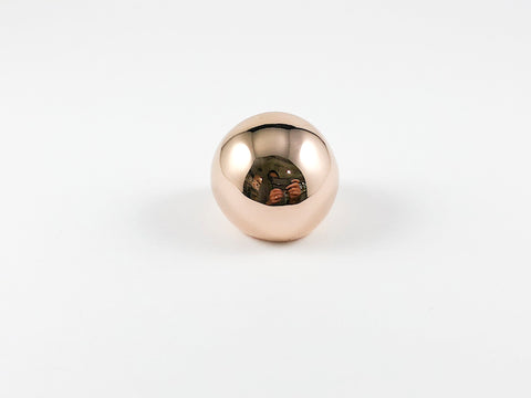 Classic Ball Rose Gold Steel Ring