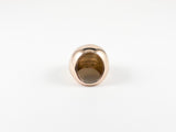 Classic Ball Rose Gold Steel Ring