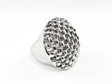 Modern Large Fence Texture & Design Flat Dome Shape Steel Ring