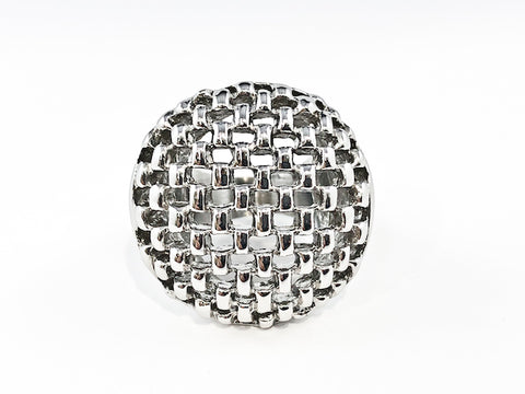 Modern Large Fence Texture & Design Flat Dome Shape Steel Ring