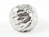 Unique Textured Dome Shape Steel Ring