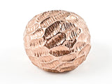 Unique Textured Dome Shape Pink Gold Tone Steel Ring