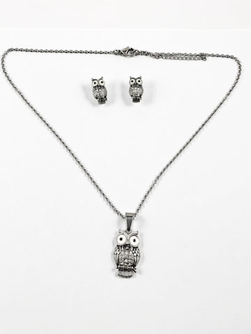 Vintage Owl Design Steel Set