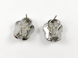 Elegant Casual Wavy MOP Flower Design Steel Set