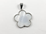 Elegant Mother of Pearl Flower Design Steel Set
