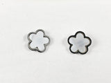 Elegant Mother of Pearl Flower Design Steel Set