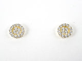 Elegant Dainty Micro CZ Round Stud Silver Earrings