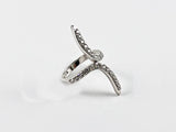 Classic Thin Dainty Curve Design Silver Ring
