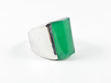 Elegant Center Jade Silver Ring