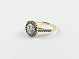 Beautiful Classic Round Cut Elegant Design CZ Silver Ring