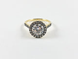 Beautiful Classic Round Cut Elegant Design CZ Silver Ring