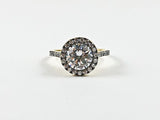 Beautiful Classic Round Cut Elegant Design CZ Silver Ring