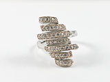 Creative Unique Swirl Twist Design Silver Ring
