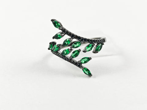 Unique Elegant Leaf Design Dainty Silver Ring