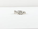 Fun Cute Dream Cursive Dainty Design Silver Ring