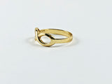 Cute Dainty Infinity Design Gold Tone Silver Ring