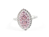 Elegant Marquise Shape Form Micro CZ Silver Ring