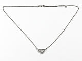 Classic Dainty Triangle Pattern Design Silver Necklace