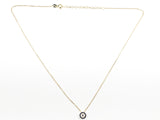 Elegant Dainty Round Evil Eye Style CZ Design Charm Gold Tone Silver Necklace